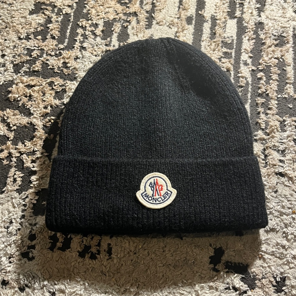 Moncler Classic Black Knit Hat